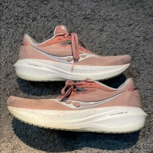 Saucony Pink and White Athletic Shoes